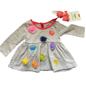 0-3 Months Infant Girls Sesame Street Isaac Mizrahi Dress
